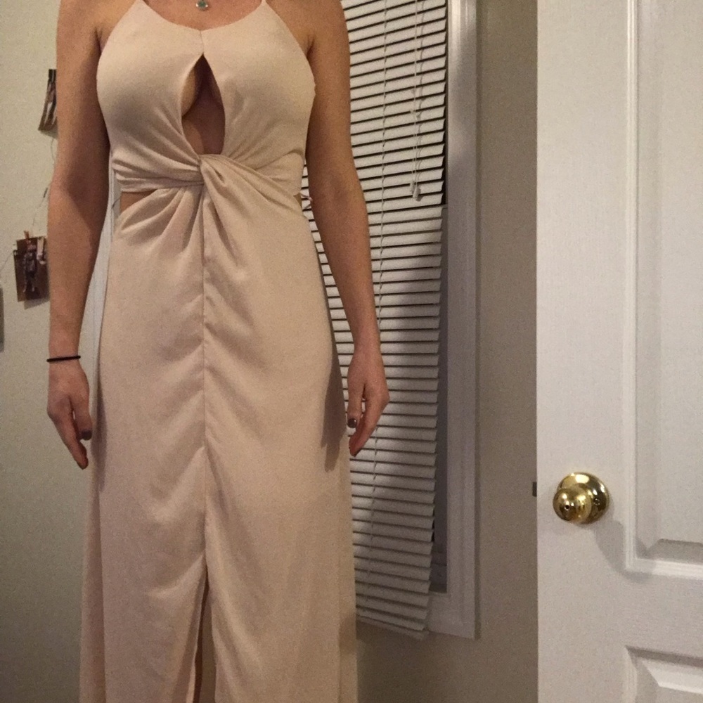 Twist Front Midi Dress